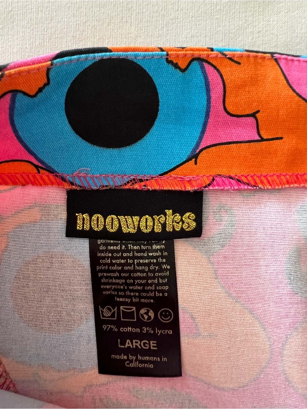Nooworks Twill Mini Skirt in Psychedelic Eye - Picture 6 of 10